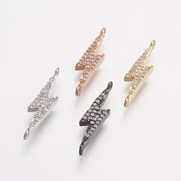 PandaHall Brass Micro Pave Cubic Zirconia Links, Clear, Lightning Bolt, Mixed Color, 6x27x3mm, Hole: 1mm Brass+Cubic Zirconia Lightning Bolt...
PandaHall Brass Micro Pave Cubic Zirconia Links, Clear, Lightning Bolt, Mixed Color, 6x27x3mm, Hole: 1mm Brass+Cubic Zirconia Lightning Bolt...