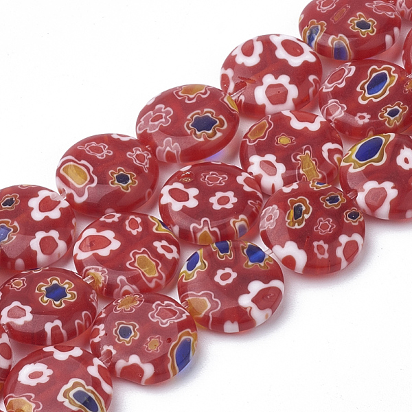 PandaHall Handmade Millefiori Lampwork Beads Strands, Flat Round, Red, 12x3.5mm, Hole: 0.8mm, about 32pcs/strand, 14.5 inch Millefiori...
PandaHall Handmade Millefiori Lampwork Beads Strands, Flat Round, Red, 12x3.5mm, Hole: 0.8mm, about 32pcs/strand, 14.5 inch Millefiori...