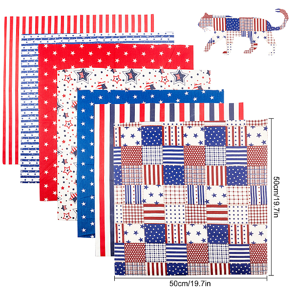 PandaHall Cotton Fabric, for Patchwork, Sewing Tissue to Patchwork, for DIY Crafting and Clothing, Colorful, 500x500mm, about 7pcs/set...
PandaHall Cotton Fabric, for Patchwork, Sewing Tissue to Patchwork, for DIY Crafting and Clothing, Colorful, 500x500mm, about 7pcs/set...