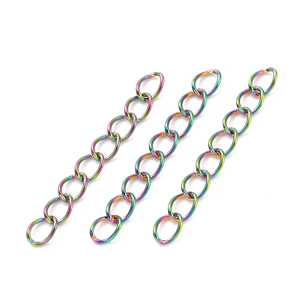 PandaHall Ion Plating(IP) 304 Stainless Steel Curb Chains Extender, Rainbow Color, 25mm, Link: 4x3x0.5mm 304 Stainless Steel
PandaHall Ion Plating(IP) 304 Stainless Steel Curb Chains Extender, Rainbow Color, 25mm, Link: 4x3x0.5mm 304 Stainless Steel