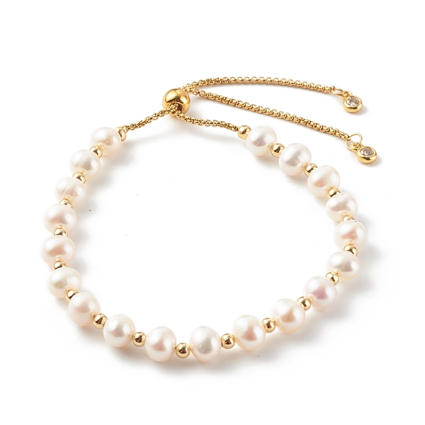 PandaHall Round Natural Pearl Slide Bracelets, Bolo Bracelets, with 304 Stainless Steel Box Chains, Golden, White, Inner Diameter...
PandaHall Round Natural Pearl Slide Bracelets, Bolo Bracelets, with 304 Stainless Steel Box Chains, Golden, White, Inner Diameter...