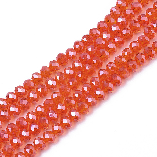 PandaHall Electroplate Glass Beads Strands, Pearl Luster Plated, Faceted, Rondelle, Orange Red, 4x3mm, Hole: 0.4mm, about 113~115pcs/strand...
PandaHall Electroplate Glass Beads Strands, Pearl Luster Plated, Faceted, Rondelle, Orange Red, 4x3mm, Hole: 0.4mm, about 113~115pcs/strand...
