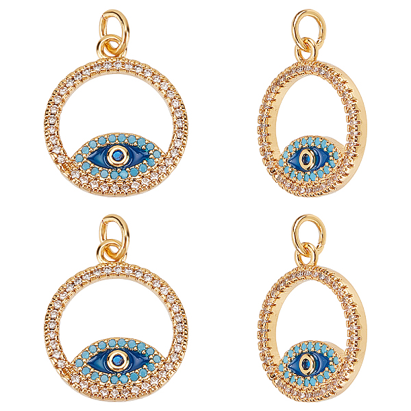 PandaHall 4Pcs Brass Micro Pave Cubic Zirconia Pendants, with Enamel and Jump Ring, Ring with Evil Eye, Colorful, 18.5x16x2mm, Hole: 3mm...
PandaHall 4Pcs Brass Micro Pave Cubic Zirconia Pendants, with Enamel and Jump Ring, Ring with Evil Eye, Colorful, 18.5x16x2mm, Hole: 3mm...
