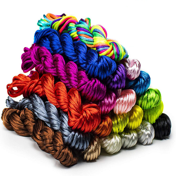 PandaHall Polyester Thread, Mixed Color, 2mm, about 10m/bundle Polyester Multicolor
PandaHall Polyester Thread, Mixed Color, 2mm, about 10m/bundle Polyester Multicolor