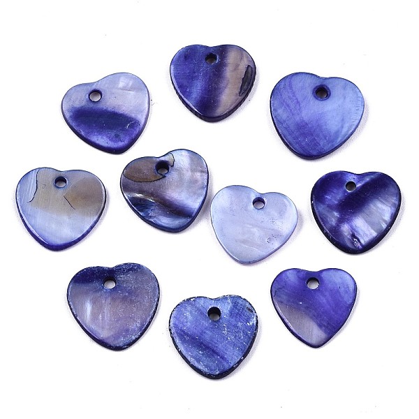 PandaHall Natural Freshwater Shell Charms, Dyed, Heart, Slate Blue, 12.5x13x2mm, Hole: 1.5mm Freshwater Shell Heart
PandaHall Natural Freshwater Shell Charms, Dyed, Heart, Slate Blue, 12.5x13x2mm, Hole: 1.5mm Freshwater Shell Heart