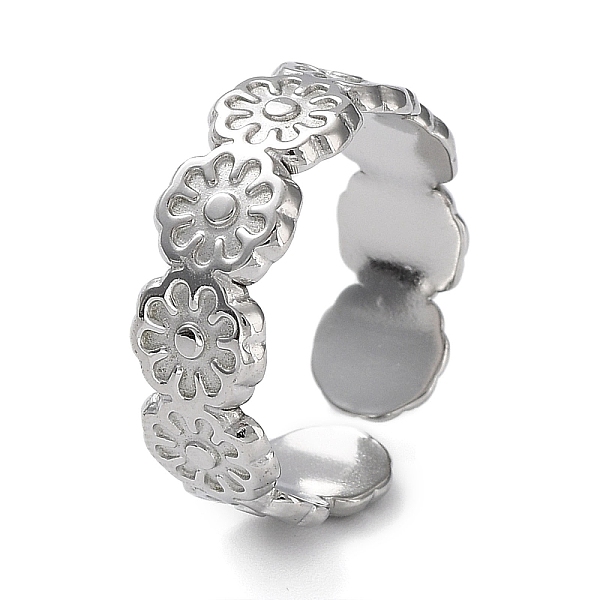 PandaHall 304 Stainless Steel Rings, Open Cuff Ring, Flower Ring for Women, Stainless Steel Color, 6.5mm, Inner Diameter: 17mm 304 Stainless...
PandaHall 304 Stainless Steel Rings, Open Cuff Ring, Flower Ring for Women, Stainless Steel Color, 6.5mm, Inner Diameter: 17mm 304 Stainless...