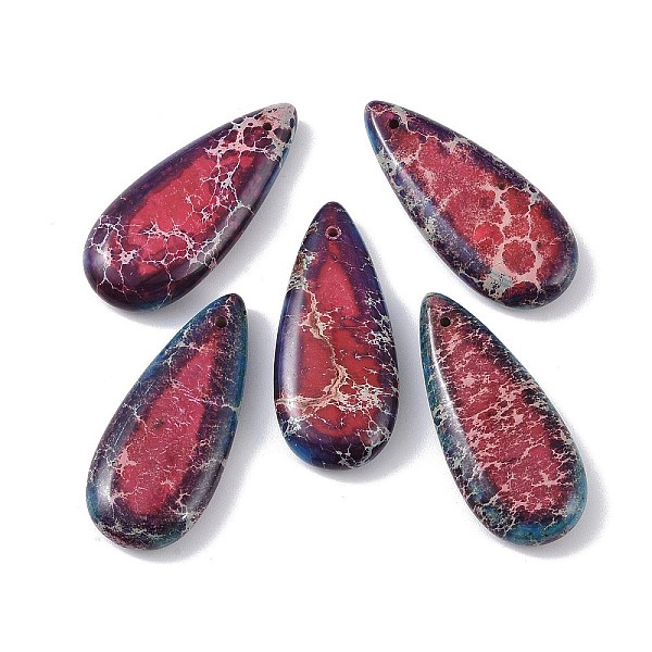 PandaHall Dyed Synthetic Imperial Jasper Pendants, Teardrop Charms, Cerise, 35x15x6mm, Hole: 1.2mm Imperial Jasper Teardrop Red
PandaHall Dyed Synthetic Imperial Jasper Pendants, Teardrop Charms, Cerise, 35x15x6mm, Hole: 1.2mm Imperial Jasper Teardrop Red