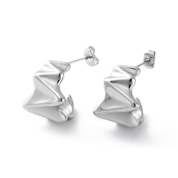 PandaHall 304 Stainless Steel Stud Earrings, Twist Ring Half Hoop Earrings, Stainless Steel Color, 17x15mm 304 Stainless Steel Ring
PandaHall 304 Stainless Steel Stud Earrings, Twist Ring Half Hoop Earrings, Stainless Steel Color, 17x15mm 304 Stainless Steel Ring