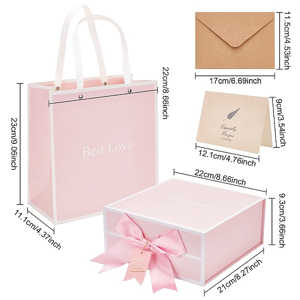 PandaHall BENECREAT 1set Paper Jewelry Boxes and Paper Bags, with bowknot, with 20g Raffia Crinkle Cut Paper Shred Filler & 1set Leaf..., Pink
PandaHall BENECREAT 1set Paper Jewelry Boxes and Paper Bags, with bowknot, with 20g Raffia Crinkle Cut Paper Shred Filler & 1set Leaf..., Pink
