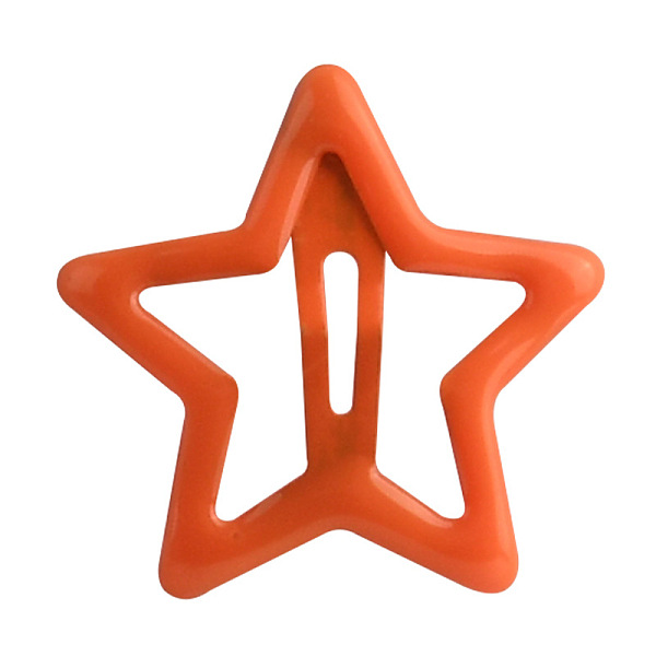 PandaHall Hair Accessories Iron Snap Hair Clips, with Enamel, Star, Orange, 30x30mm Iron Orange
PandaHall Hair Accessories Iron Snap Hair Clips, with Enamel, Star, Orange, 30x30mm Iron Orange