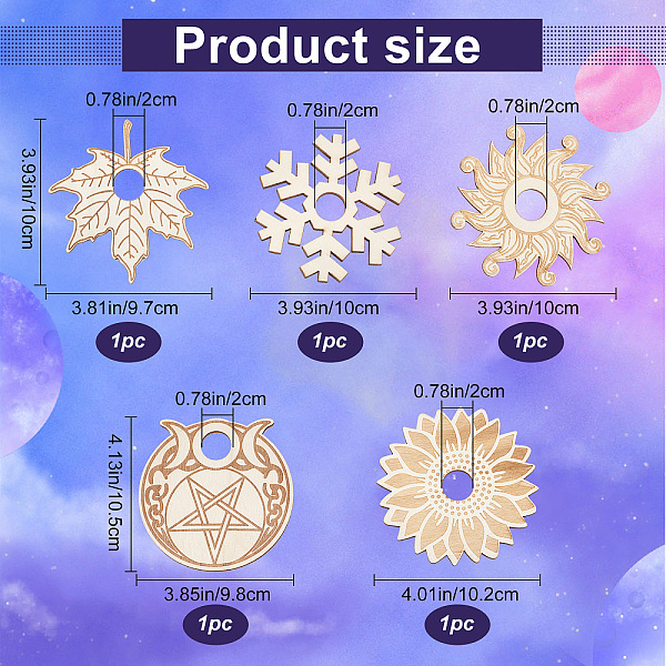 PandaHall Wood Crystal Ball Display Bases Set, Crystal Sphere Display Stand, Round with Star & Snowflake & Sunflower & Maple Leaf & Sun..., Orange
PandaHall Wood Crystal Ball Display Bases Set, Crystal Sphere Display Stand, Round with Star & Snowflake & Sunflower & Maple Leaf & Sun..., Orange