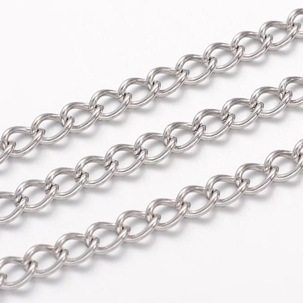 PandaHall 304 Stainless Steel Twisted Chains, Curb Chains, Unwelded, with Spool, Stainless Steel Color, 5x3.5x0.8mm, about 32.8 Feet...
PandaHall 304 Stainless Steel Twisted Chains, Curb Chains, Unwelded, with Spool, Stainless Steel Color, 5x3.5x0.8mm, about 32.8 Feet...