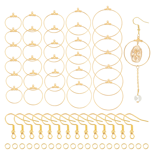 PandaHall Unicraftale DIY Big Circle Drop Earring Making Kit, Including 304 Stainless Steel Pendants & Earring Hooks & Jump Rings, Golden...
PandaHall Unicraftale DIY Big Circle Drop Earring Making Kit, Including 304 Stainless Steel Pendants & Earring Hooks & Jump Rings, Golden...