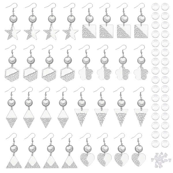 PandaHall 16 Pairs 8 Styles Blank Glass Dome Dangle Earrings, Rhombus & Flower & Hexagon & Triangle 304 Stainless Steel Drop Earrings for...
PandaHall 16 Pairs 8 Styles Blank Glass Dome Dangle Earrings, Rhombus & Flower & Hexagon & Triangle 304 Stainless Steel Drop Earrings for...