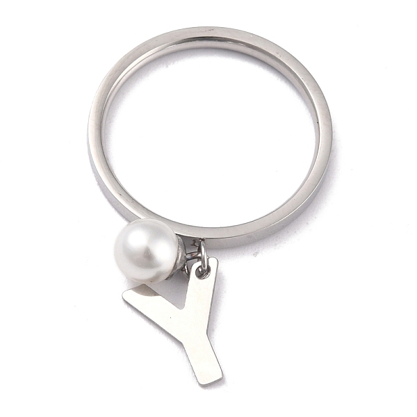 PandaHall Dual-use Items, 304 Stainless Steel Finger Rings or Pendants, with Plastic Round Beads, Stainless Steel Color, White, Letter.Y, US...
PandaHall Dual-use Items, 304 Stainless Steel Finger Rings or Pendants, with Plastic Round Beads, Stainless Steel Color, White, Letter.Y, US...