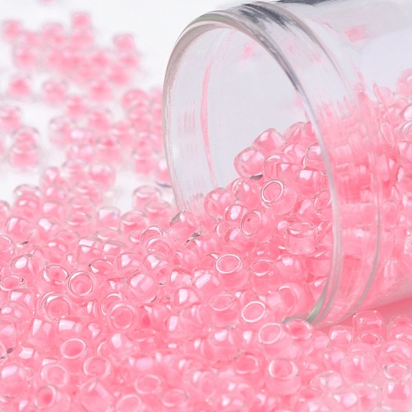 PandaHall TOHO Round Seed Beads, Japanese Seed Beads, (379) Cotton Candy Pink Lined Crystal, 8/0, 3mm, Hole: 1mm, about 222pcs/bottle...
PandaHall TOHO Round Seed Beads, Japanese Seed Beads, (379) Cotton Candy Pink Lined Crystal, 8/0, 3mm, Hole: 1mm, about 222pcs/bottle...