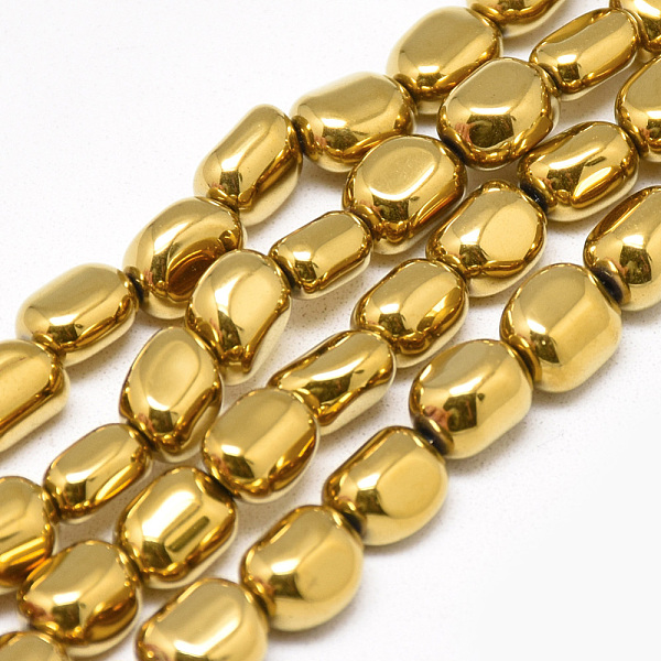 PandaHall Electroplate Non-magnetic Synthetic Hematite Beads Strands, Chips, Golden Plated, 7~8x5~6x4~5mm, Hole: 1mm, about 57pcs/strand...
PandaHall Electroplate Non-magnetic Synthetic Hematite Beads Strands, Chips, Golden Plated, 7~8x5~6x4~5mm, Hole: 1mm, about 57pcs/strand...