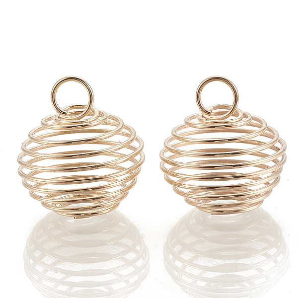 PandaHall Hollow Lantern Iron Wire Bead Cage Pendants, Spiral Bead Cage, Light Gold, 21x19.5mm, Hole: 5.5mm Iron Lantern
PandaHall Hollow Lantern Iron Wire Bead Cage Pendants, Spiral Bead Cage, Light Gold, 21x19.5mm, Hole: 5.5mm Iron Lantern