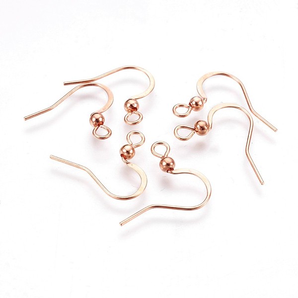 PandaHall 316 Surgical Stainless Steel Earring Hooks, Ear Wire, with Horizontal Loop, Rose Gold, 16x16~19.5x3mm, Hole: 2mm, Pin: 0.7mm 316...
PandaHall 316 Surgical Stainless Steel Earring Hooks, Ear Wire, with Horizontal Loop, Rose Gold, 16x16~19.5x3mm, Hole: 2mm, Pin: 0.7mm 316...