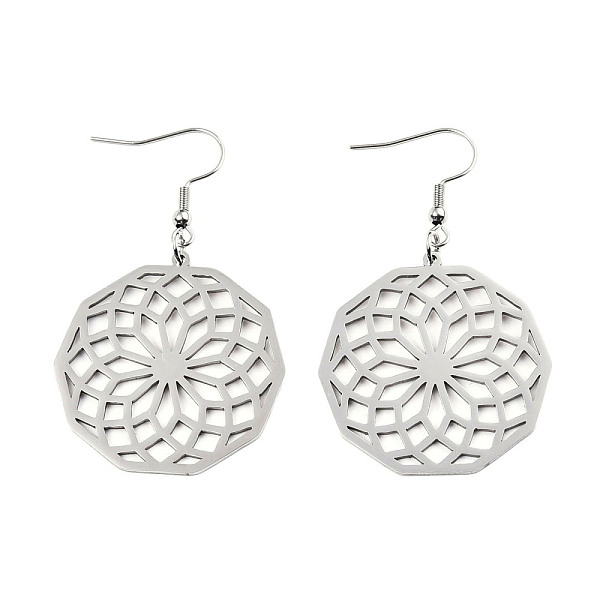 PandaHall 201 Stainless Steel Dangle Earrings, Seed of Life, Stainless Steel Color, 57mm, Pin: 0.6mm 201 Stainless Steel
PandaHall 201 Stainless Steel Dangle Earrings, Seed of Life, Stainless Steel Color, 57mm, Pin: 0.6mm 201 Stainless Steel