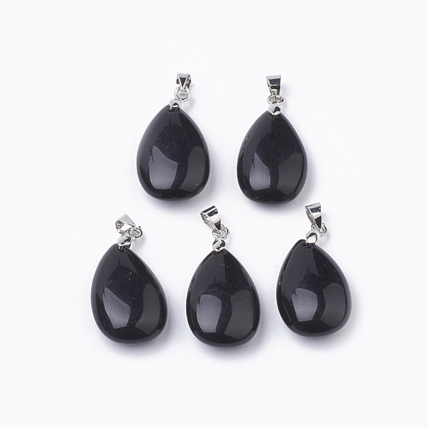 PandaHall Natural Obsidian Gemstone Pendants, with Platinum Tone Brass Findings, teardrop, 23.5x15x8mm, Hole: 4x4mm Obsidian Teardrop
PandaHall Natural Obsidian Gemstone Pendants, with Platinum Tone Brass Findings, teardrop, 23.5x15x8mm, Hole: 4x4mm Obsidian Teardrop