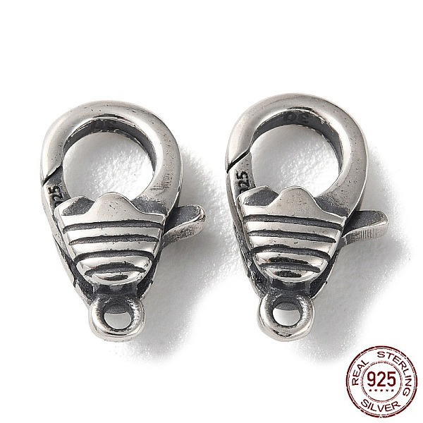 PandaHall 925 Thailand Sterling Silver Lobster Claw Clasps, Stripe, with 925 Stamp, Antique Silver, 13x8x4mm, Hole: 1.2mm Sterling Silver...
PandaHall 925 Thailand Sterling Silver Lobster Claw Clasps, Stripe, with 925 Stamp, Antique Silver, 13x8x4mm, Hole: 1.2mm Sterling Silver...