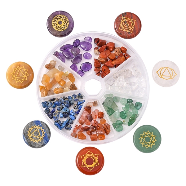 PandaHall DIY Chakra Gemstone Jewelry Making Finding Kit, Including Natural & Synthetic Mixed Stone Beads & Cabochons, 5~8mm, Hole: 0.6mm...
PandaHall DIY Chakra Gemstone Jewelry Making Finding Kit, Including Natural & Synthetic Mixed Stone Beads & Cabochons, 5~8mm, Hole: 0.6mm...