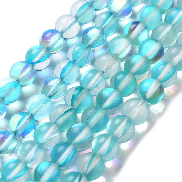PandaHall Synthetic Moonstone Beads Strands, Round, Cyan, 8mm, Hole: 1mm, about 23~24pcs/strand, 7.09~7.32 inch(18~18.6cm) Moonstone Round...
PandaHall Synthetic Moonstone Beads Strands, Round, Cyan, 8mm, Hole: 1mm, about 23~24pcs/strand, 7.09~7.32 inch(18~18.6cm) Moonstone Round...