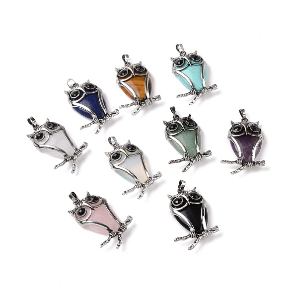 PandaHall Natural & Synthetic Gemstone Pendants, with Antique Silver Tone Alloy Findings, Cadmium Free & Lead Free, Owl Charm, 50x32x9mm...
PandaHall Natural & Synthetic Gemstone Pendants, with Antique Silver Tone Alloy Findings, Cadmium Free & Lead Free, Owl Charm, 50x32x9mm...