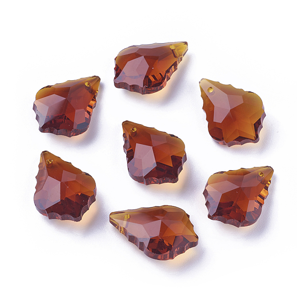 PandaHall Faceted Glass Pendants, Leaf, Sienna, 22x15.5x8.5mm, Hole: 1mm Glass Leaf Brown
PandaHall Faceted Glass Pendants, Leaf, Sienna, 22x15.5x8.5mm, Hole: 1mm Glass Leaf Brown