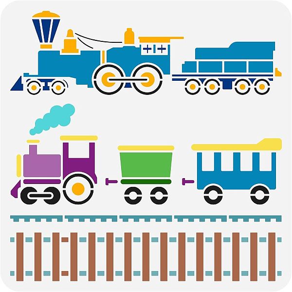 PandaHall FINGERINSPIRE Train Graphics Stencil 30x30cm Reusable Train Engines Pattern Drawing Stencil DIY Craft Large Size Train Track...
PandaHall FINGERINSPIRE Train Graphics Stencil 30x30cm Reusable Train Engines Pattern Drawing Stencil DIY Craft Large Size Train Track...