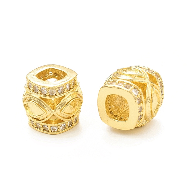 PandaHall Brass Micro Pave Cubic Zirconia European Beads, Large Hole Beads, Square Barrel, Real 18K Gold Plated, 9.5x8.5mm, Hole: 4x4mm..., Clear
PandaHall Brass Micro Pave Cubic Zirconia European Beads, Large Hole Beads, Square Barrel, Real 18K Gold Plated, 9.5x8.5mm, Hole: 4x4mm..., Clear