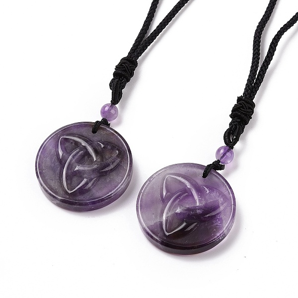 PandaHall Adjustable Natural Amethyst Sailor's Knot Pendant Necklace with Nylon Cord for Women, 35.43 inch(90cm) Amethyst
PandaHall Adjustable Natural Amethyst Sailor's Knot Pendant Necklace with Nylon Cord for Women, 35.43 inch(90cm) Amethyst