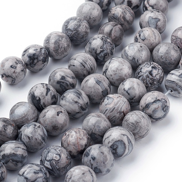 PandaHall Natural Map Stone/Picasso Stone/Picasso Jasper Beads Strands, Round, 10mm, Hole: 1mm, about 39pcs/strand, 15.5 inch Map Stone..., Gray
PandaHall Natural Map Stone/Picasso Stone/Picasso Jasper Beads Strands, Round, 10mm, Hole: 1mm, about 39pcs/strand, 15.5 inch Map Stone..., Gray