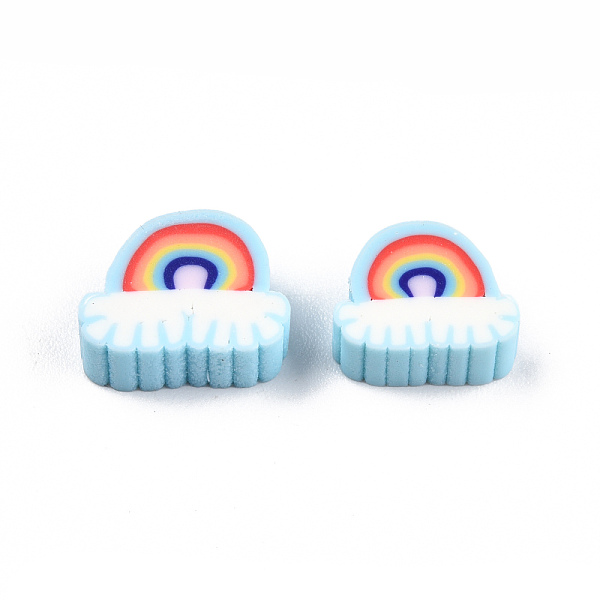 PandaHall Handmade Polymer Clay Beads, Rainbow, Sky Blue, 6~9x8~11x4mm, Hole: 1.6mm Polymer Clay Rainbow
PandaHall Handmade Polymer Clay Beads, Rainbow, Sky Blue, 6~9x8~11x4mm, Hole: 1.6mm Polymer Clay Rainbow