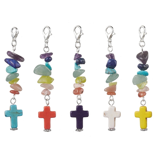PandaHall Synthetic Turquoise Pendant Decorations, with Alloy Findings, Cross, 73.5mm Synthetic Turquoise Cross
PandaHall Synthetic Turquoise Pendant Decorations, with Alloy Findings, Cross, 73.5mm Synthetic Turquoise Cross