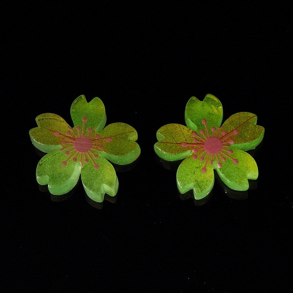 PandaHall Luminous Resin Cabochons, 5-Petal Flower/Sakura, Champagne Yellow, 26x5mm Resin Flower
PandaHall Luminous Resin Cabochons, 5-Petal Flower/Sakura, Champagne Yellow, 26x5mm Resin Flower