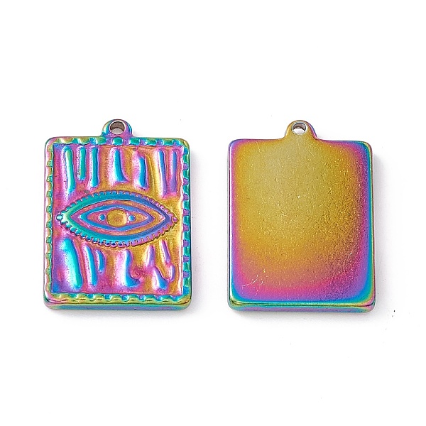 PandaHall Ion Plating(IP) 304 Stainless Steel Pendant Rhinestone Settings, Wave Textured, Rectangle with Eye Pattern Charms, Rainbow Color...
PandaHall Ion Plating(IP) 304 Stainless Steel Pendant Rhinestone Settings, Wave Textured, Rectangle with Eye Pattern Charms, Rainbow Color...