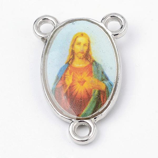 PandaHall Alloy Chandelier Component Links, 3 Loop Connectors, Rosary Center Piece, Cadmium Free & Lead Free, For Easter, Oval with Jesus..., Red
PandaHall Alloy Chandelier Component Links, 3 Loop Connectors, Rosary Center Piece, Cadmium Free & Lead Free, For Easter, Oval with Jesus..., Red
