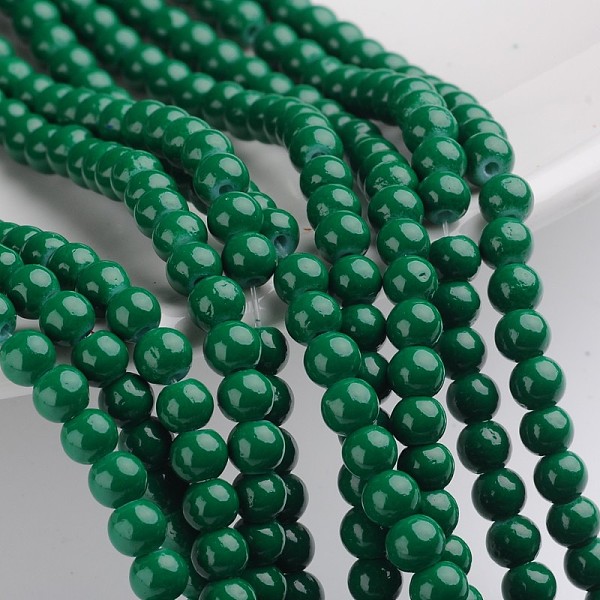 PandaHall Painted Glass Bead Strands, Baking Paint, Round, Dark Green, 4mm, Hole: 1.1~1.3mm, about 200pcs/strand, 31.4 inch Glass Round...
PandaHall Painted Glass Bead Strands, Baking Paint, Round, Dark Green, 4mm, Hole: 1.1~1.3mm, about 200pcs/strand, 31.4 inch Glass Round...