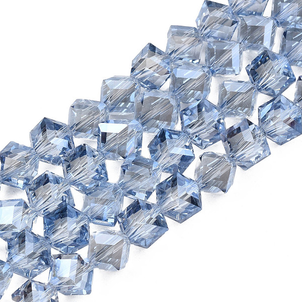 PandaHall Electroplate Transparent Glass Beads Strands, , Faceted, Diagonal Cube Beads, Cornflower Blue, 8.5x9.5x9.5mm, Hole: 1.5mm, about...
PandaHall Electroplate Transparent Glass Beads Strands, , Faceted, Diagonal Cube Beads, Cornflower Blue, 8.5x9.5x9.5mm, Hole: 1.5mm, about...