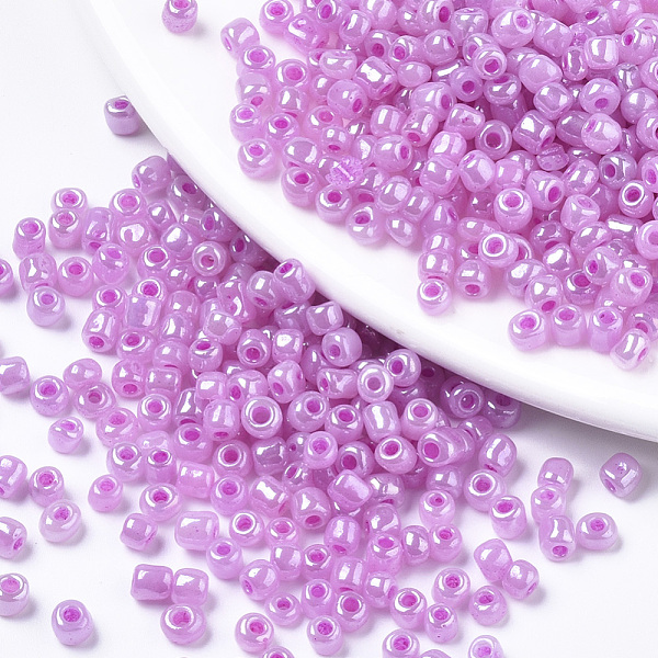 PandaHall Glass Seed Beads, Ceylon, Round, Violet, 3mm, Hole: 1mm, about 10000pcs/pound Glass Purple
PandaHall Glass Seed Beads, Ceylon, Round, Violet, 3mm, Hole: 1mm, about 10000pcs/pound Glass Purple