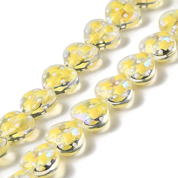 PandaHall Handmade Glass Beads Strands, with Enamel, Heart with Star, Yellow, 11~12x12~12.5x6~6.5mm, Hole: 0.6mm, about 30pcs/strand...
PandaHall Handmade Glass Beads Strands, with Enamel, Heart with Star, Yellow, 11~12x12~12.5x6~6.5mm, Hole: 0.6mm, about 30pcs/strand...