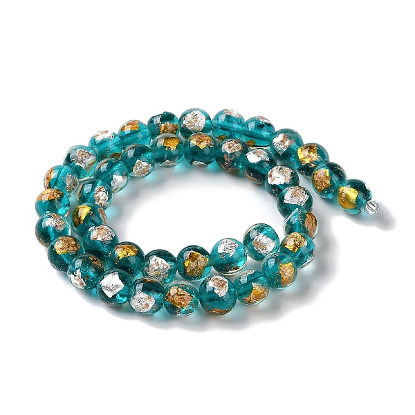 PandaHall Handmade Gold & Silver Foil Lampwork Beads, Round, Dark Turquoise, 10~10.5mm, Hole: 1.6~1.8mm, about 40pcs/strand, 14.57 inch...
PandaHall Handmade Gold & Silver Foil Lampwork Beads, Round, Dark Turquoise, 10~10.5mm, Hole: 1.6~1.8mm, about 40pcs/strand, 14.57 inch...