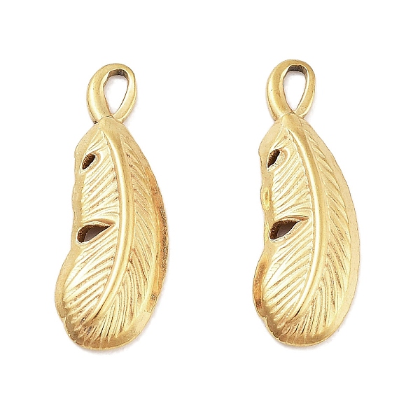 PandaHall 304 Stainless Steel Pendants, Feather Charm, Golden, 20x7.5x2.5mm, Hole: 2.5x1mm 304 Stainless Steel Feather
PandaHall 304 Stainless Steel Pendants, Feather Charm, Golden, 20x7.5x2.5mm, Hole: 2.5x1mm 304 Stainless Steel Feather