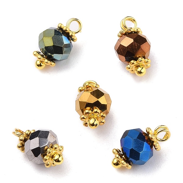 PandaHall Handmade Electroplate Glass Beads Charms, with Tibetan Style Alloy Spacer Beads and Brass Ball Head pins Findings, Faceted, Golden..., Multicolor
PandaHall Handmade Electroplate Glass Beads Charms, with Tibetan Style Alloy Spacer Beads and Brass Ball Head pins Findings, Faceted, Golden..., Multicolor