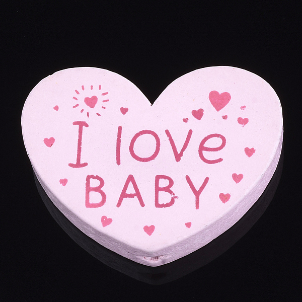 PandaHall Natural Wood Beads, Dyed, Heart with Word I Love Baby, For Valentine's Day, Pink, 23x29x7mm, Hole: 2.5mm Wood Heart Pink
PandaHall Natural Wood Beads, Dyed, Heart with Word I Love Baby, For Valentine's Day, Pink, 23x29x7mm, Hole: 2.5mm Wood Heart Pink