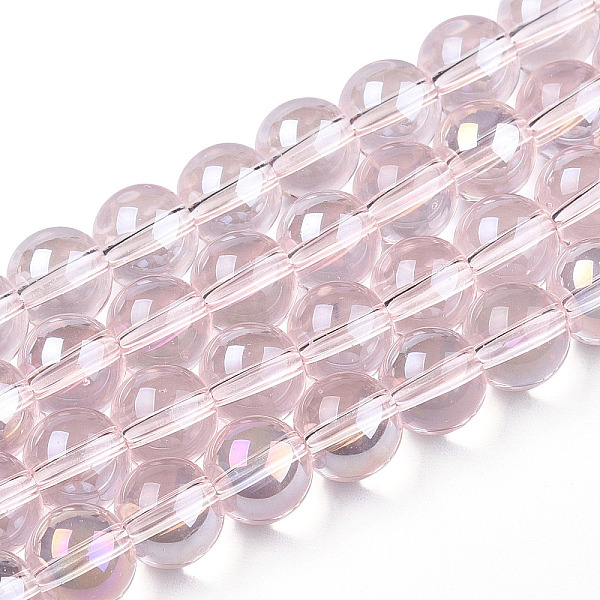 PandaHall Electroplate Transparent Glass Beads Strands, AB Color Plated, Round, Misty Rose, 8~8.5mm, Hole: 1.5mm, about 51~53pcs/strand...
PandaHall Electroplate Transparent Glass Beads Strands, AB Color Plated, Round, Misty Rose, 8~8.5mm, Hole: 1.5mm, about 51~53pcs/strand...