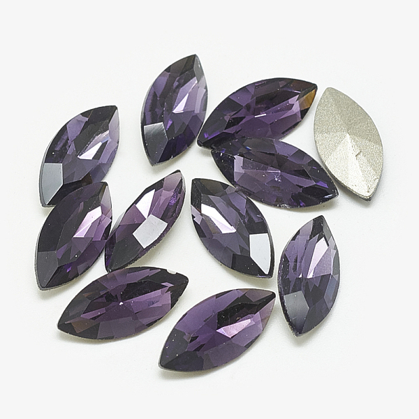 PandaHall Pointed Back Glass Rhinestone Cabochons, Back Plated, Faceted, Horse Eye, Tanzanite, 10x5x3mm Glass Rhinestone Horse Eye Purple
PandaHall Pointed Back Glass Rhinestone Cabochons, Back Plated, Faceted, Horse Eye, Tanzanite, 10x5x3mm Glass Rhinestone Horse Eye Purple