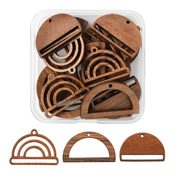 PandaHall 18Pcs 3 Style Walnut Wood Pendants, Half Round/Semicircle, Camel, 19~21.5x30~35x2mm, Hole: 1.8~2mm, 6pcs/style Wood Half Round..., Brown
PandaHall 18Pcs 3 Style Walnut Wood Pendants, Half Round/Semicircle, Camel, 19~21.5x30~35x2mm, Hole: 1.8~2mm, 6pcs/style Wood Half Round..., Brown